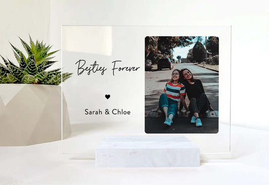 Custom Photo Frame • For Besties • Personalized Birthday Gift For Best Friends • Keepsake Gift • For Soul Sisters • Friendship Gift • Acrylic Plaque