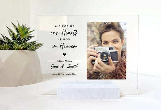 Mom Memorial Picture Frame • Custom Photo • Personalized Memorial Photo Plaque • Sympathy Gift For Loss Of Wife