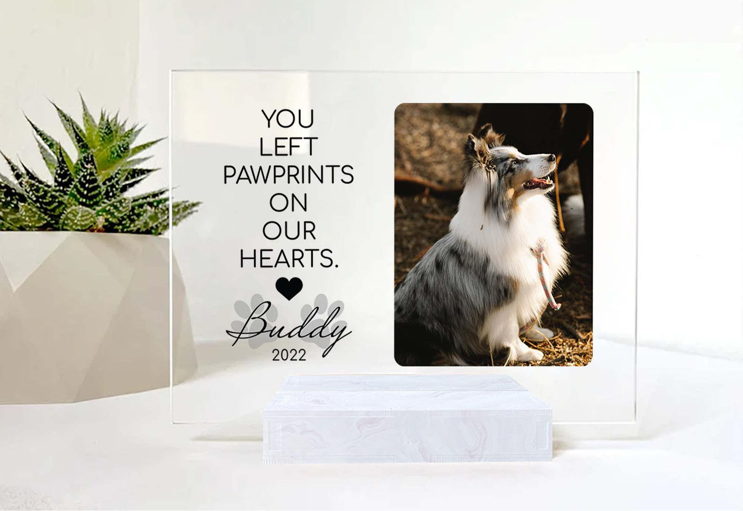 Custom Photo Memorial Gift For Dog Lovers • Personalized Photo Framed For Dog Passed Over • Sympathy Gift For Loss Of Dog • Acrylic Plaque