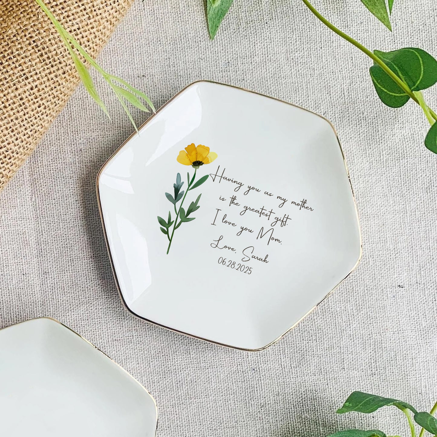To My Mom, With Love – Personalized Jewelry Dish