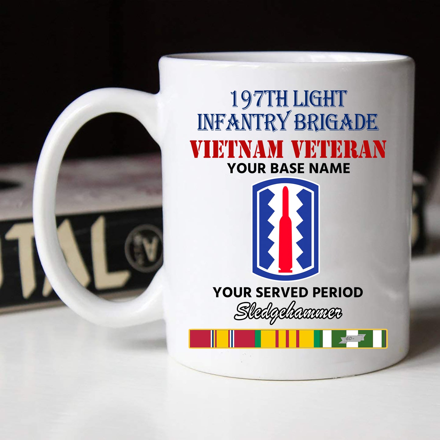 197TH LIGHT INFANTRY BRIGADE BLACK WHITE 11oz 15oz COFFEE MUG