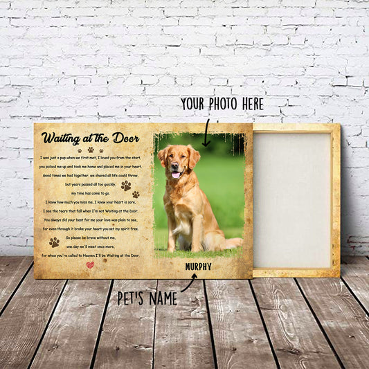 WAITING AT THE DOOR - Personalised Photo Memorial Canvas, Poster