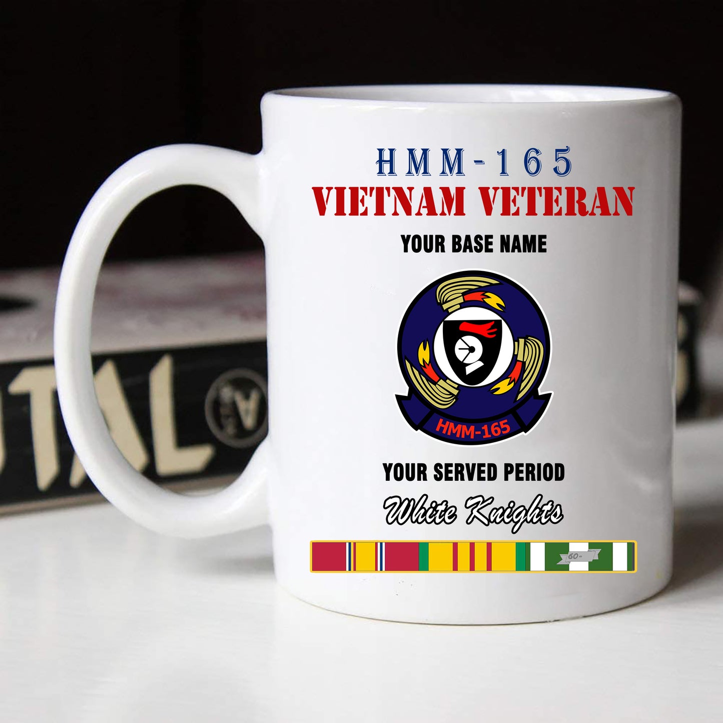 HMM 165 BLACK WHITE 11oz 15oz COFFEE MUG
