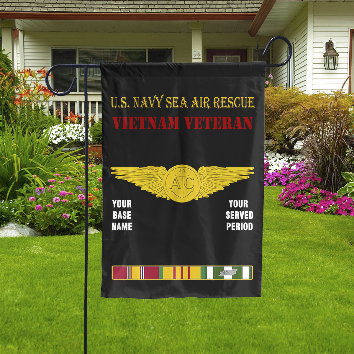 U.S. NAVY SEA AIR RESCUE - Double Sided 30"x40" Flag