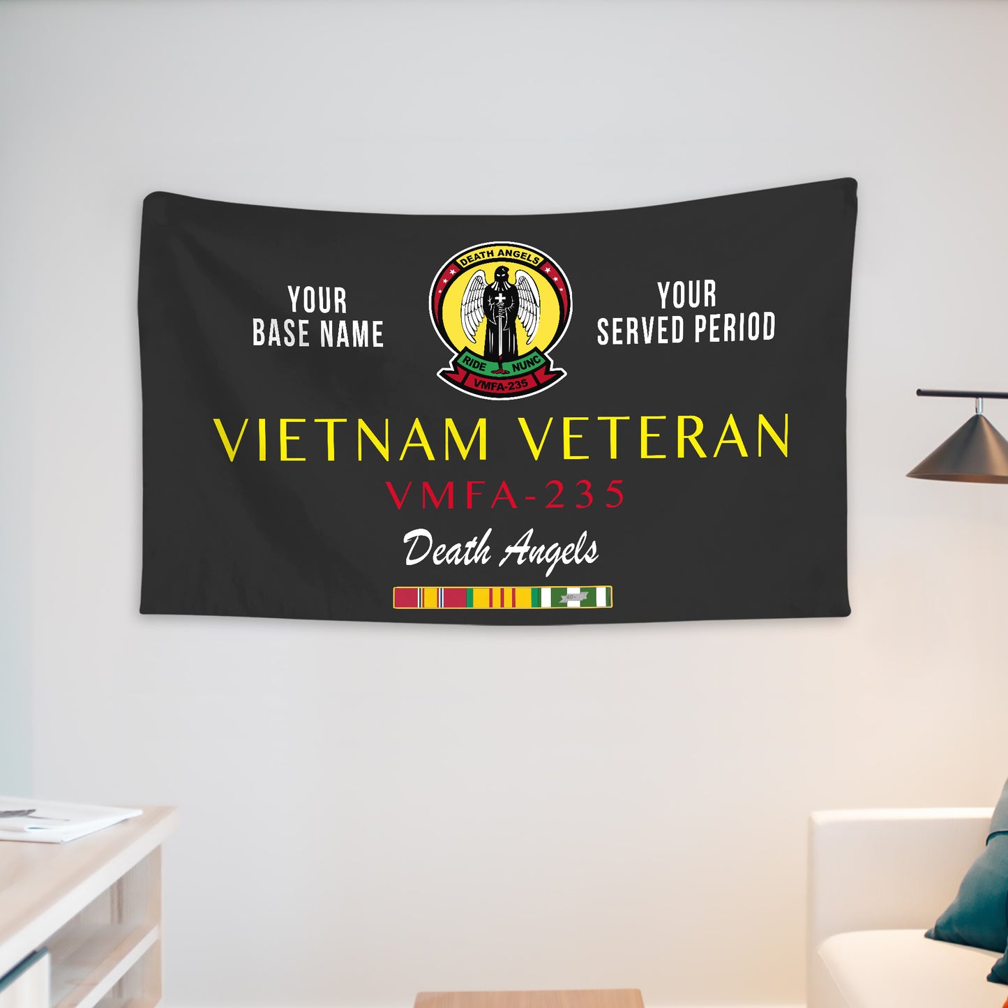 VMFA 235 WALL FLAG VERTICAL HORIZONTAL 36 x 60 INCHES WALL FLAG