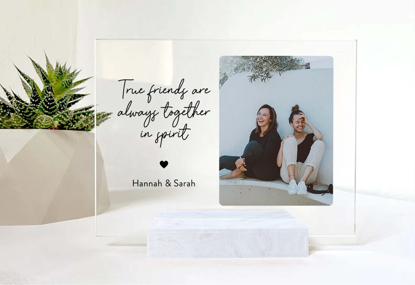 Custom Photo Frame • For Besties • Personalized Birthday Gift For Best Friends • Keepsake Gift • For Soul Sisters • Friendship Gift • Acrylic Plaque