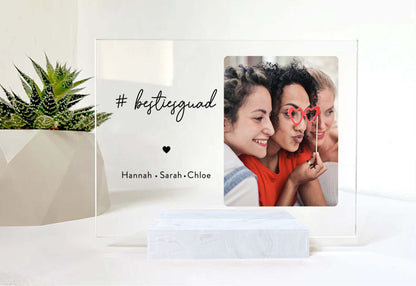 Custom Photo Frame • For Besties • Personalized Birthday Gift For Best Friends • Keepsake Gift • For Soul Sisters • Friendship Gift • Acrylic Plaque