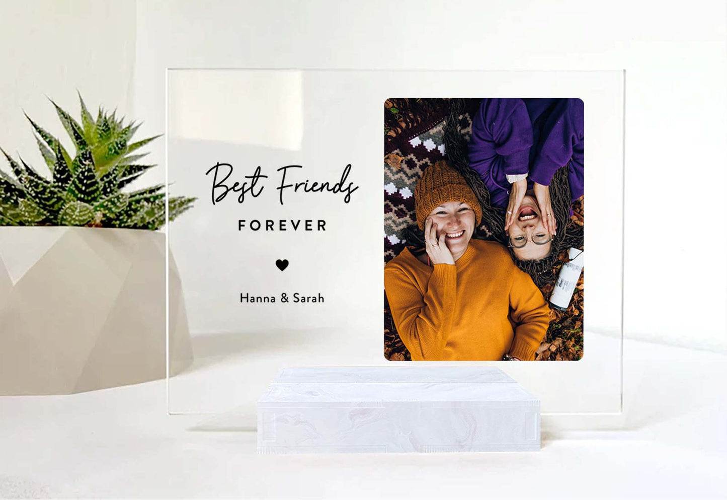 Custom Photo Frame • For Besties • Personalized Birthday Gift For Best Friends • Keepsake Gift • For Soul Sisters • Friendship Gift • Acrylic Plaque