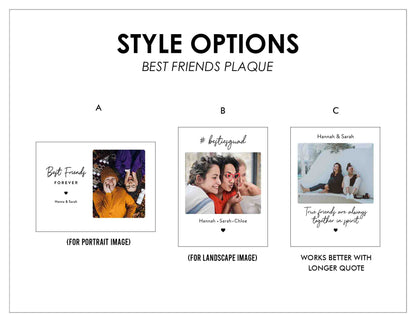 Custom Photo Frame • For Besties • Personalized Birthday Gift For Best Friends • Keepsake Gift • For Soul Sisters • Friendship Gift • Acrylic Plaque