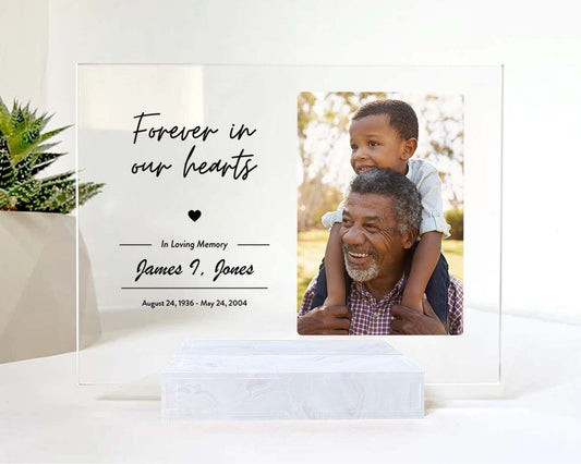 Dad Memorial Picture Frame • Custom Photo • Personalized Memorial Photo Plaque • Sympathy Gift For Loss Of Husband