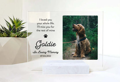 Custom Photo Memorial Gift For Dog Lovers • Personalized Photo Framed For Dog Passed Over • Sympathy Gift For Loss Of Dog • Acrylic Plaque