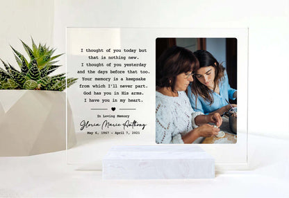 Dad Memorial Picture Frame • Custom Photo • Personalized Memorial Photo Plaque • Sympathy Gift For Loss Of Husband