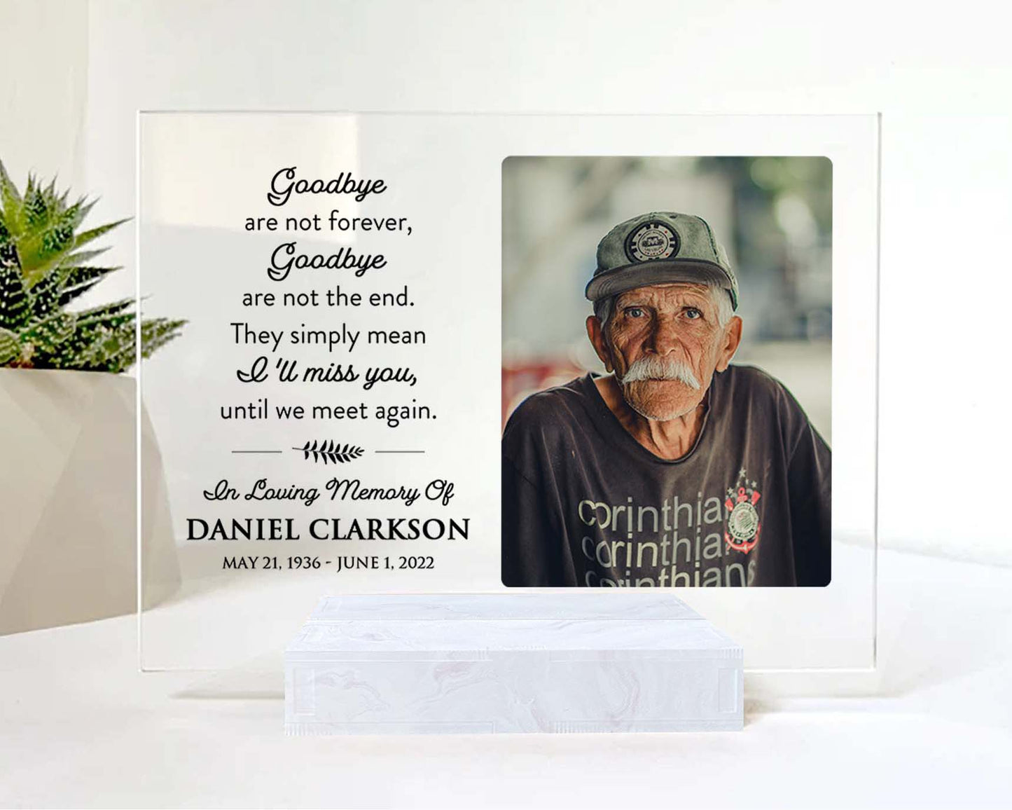 Grandpa Memorial Picture Frame • Custom Photo • Personalized Memorial Photo Plaque • Sympathy Gift For Loss Of Grandfather