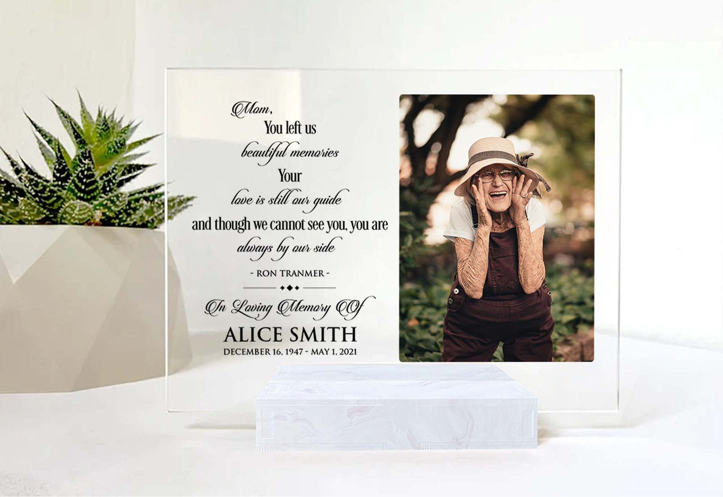 Dad Memorial Picture Frame • Custom Photo • Personalized Memorial Photo Plaque • Sympathy Gift For Loss Of Husband