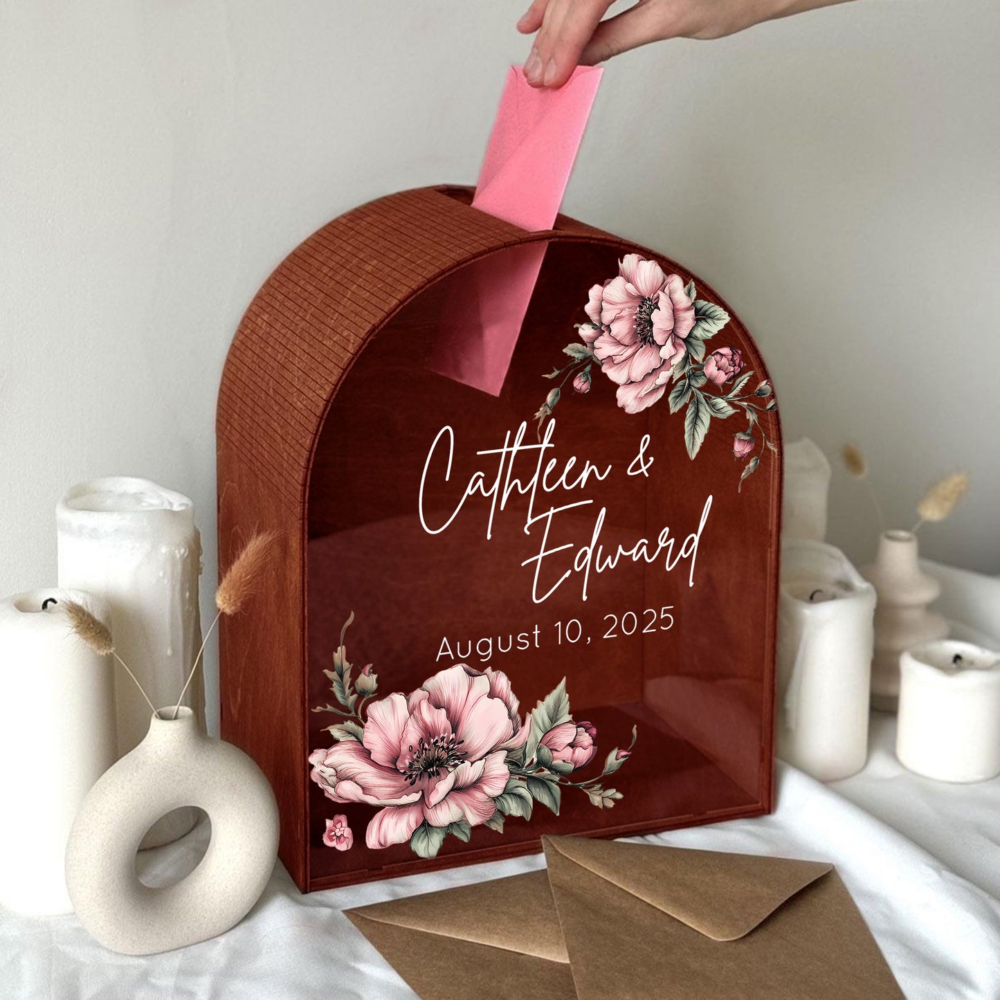 Personalized Wedding Card Box | Wildflower Meadow