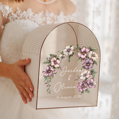 Personalized Wedding Card Box | Wildflower Meadow