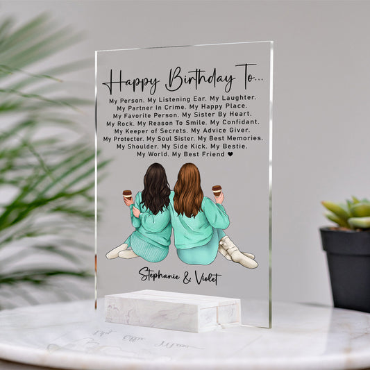 Custom Best Friends Gift • Personalized Birthday Gift For Best Friends • For Besties • For Soul Sisters • Friendship Portrait Framed
