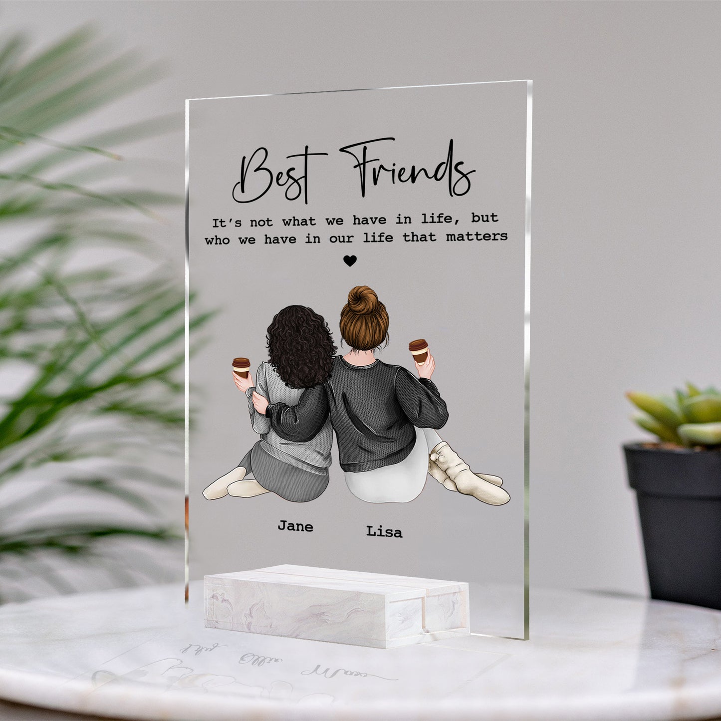 Custom Best Friends Gift • Personalized Birthday Gift For Best Friends • For Besties • For Soul Sisters • Friendship Portrait Framed