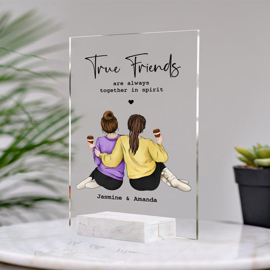 Personalized Birthday Gift For Best Friends • Custom Best Friends Gift • For Besties • For Soul Sisters • Friendship Portrait Acrylic Plaque