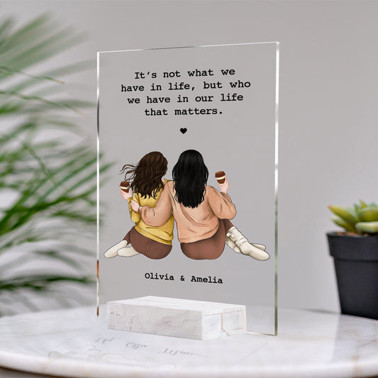Personalized Birthday Gift For Best Friends • Custom Best Friends Gift • For Besties • For Soul Sisters • Friendship Portrait Acrylic Plaque