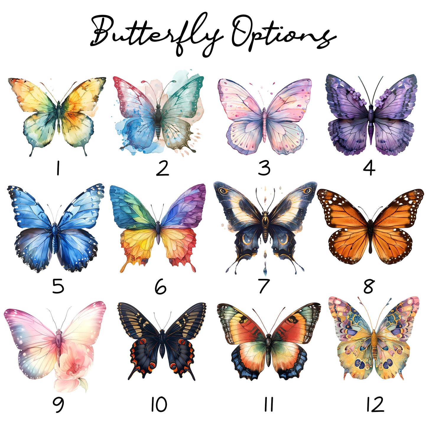 Custom Name Watercolor Butterfly Trinket Tray • Personalized Ring Dish