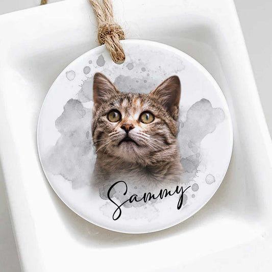Custom Photo Ornament For Loss Of Cat • Personalized Memorial Gift For Cat Lovers • Cat Memorial Ornament • Christmas Decoration