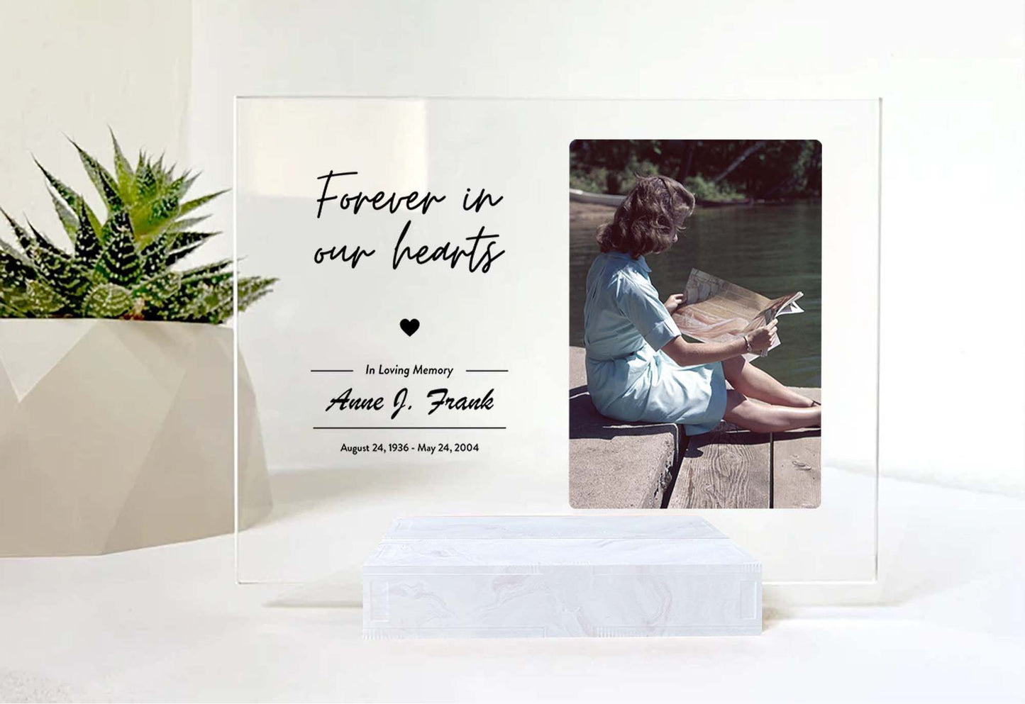 Dad Memorial Picture Frame • Custom Photo • Personalized Memorial Photo Plaque • Sympathy Gift For Loss Of Husband