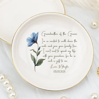 A Gift Filled with Love for Grandmother of the Groom – Personalized Jewelry Dish