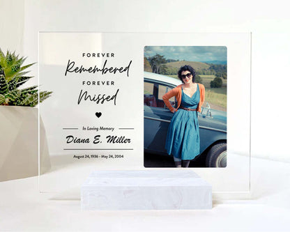 Dad Memorial Picture Frame • Custom Photo • Personalized Memorial Photo Plaque • Sympathy Gift For Loss Of Husband