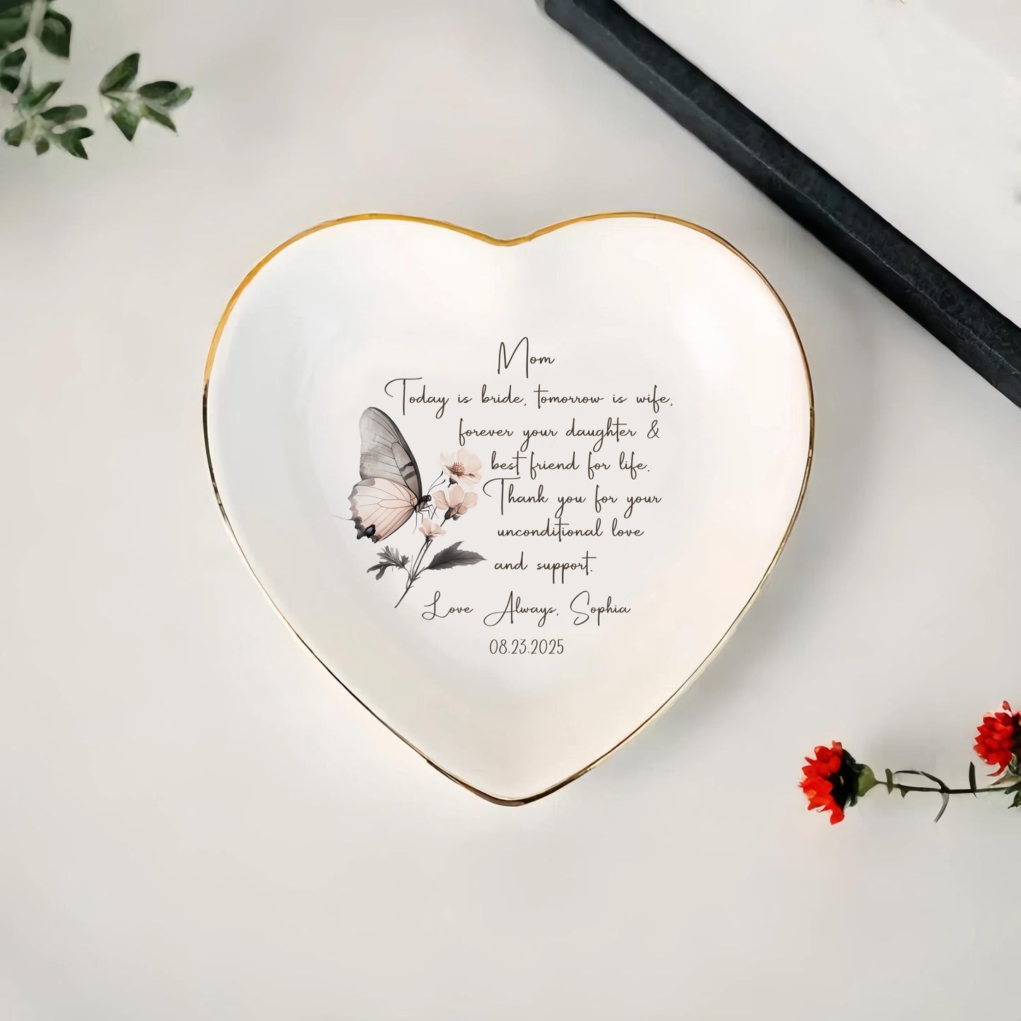 Today Is Bride Tomorrow Is Wife Forever Your Daughter – Personalized Jewelry Dish