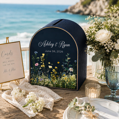 Personalized Wedding Card Box | Rustic Garden