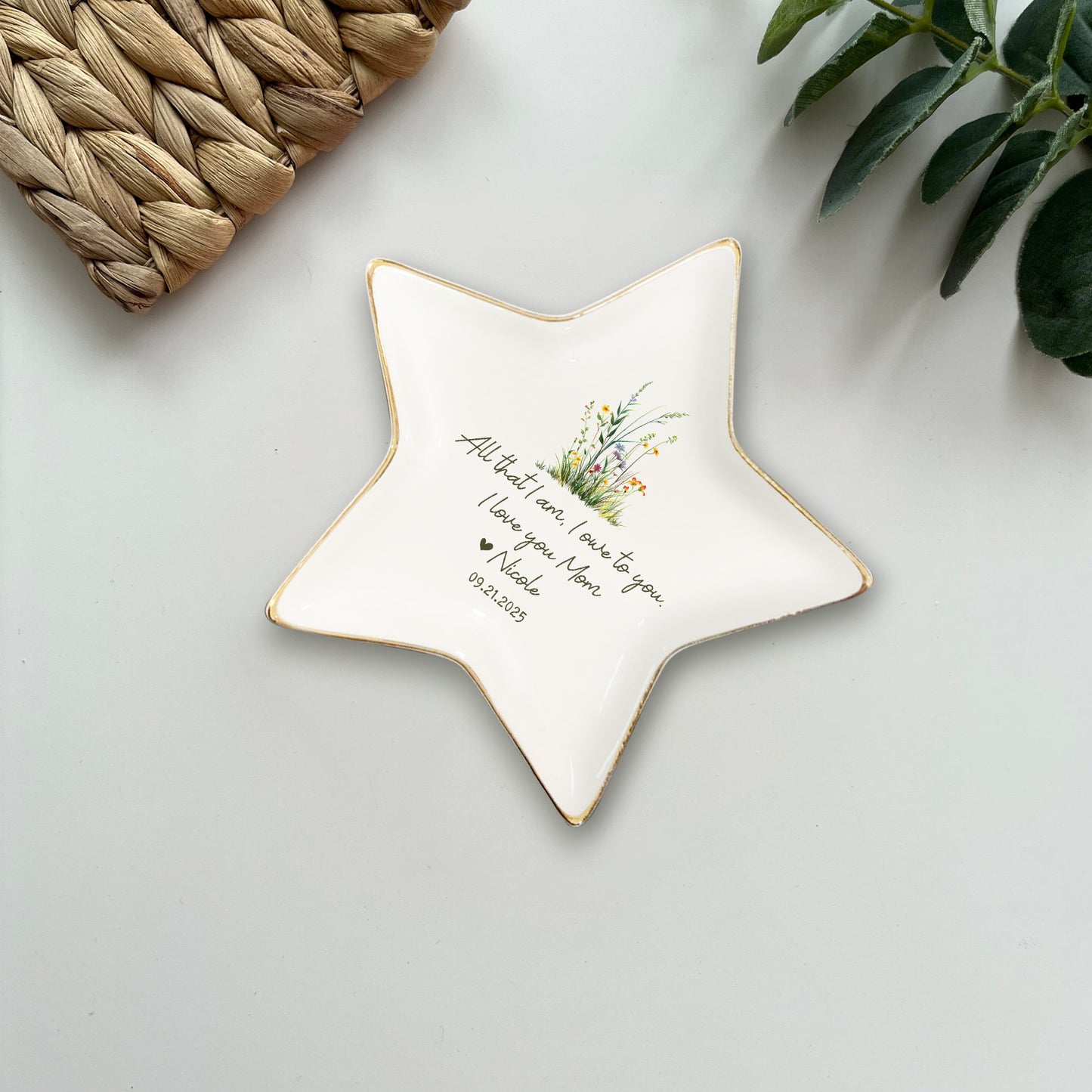 All That I Am I Own To You – Personalized Jewelry Dish For Mom