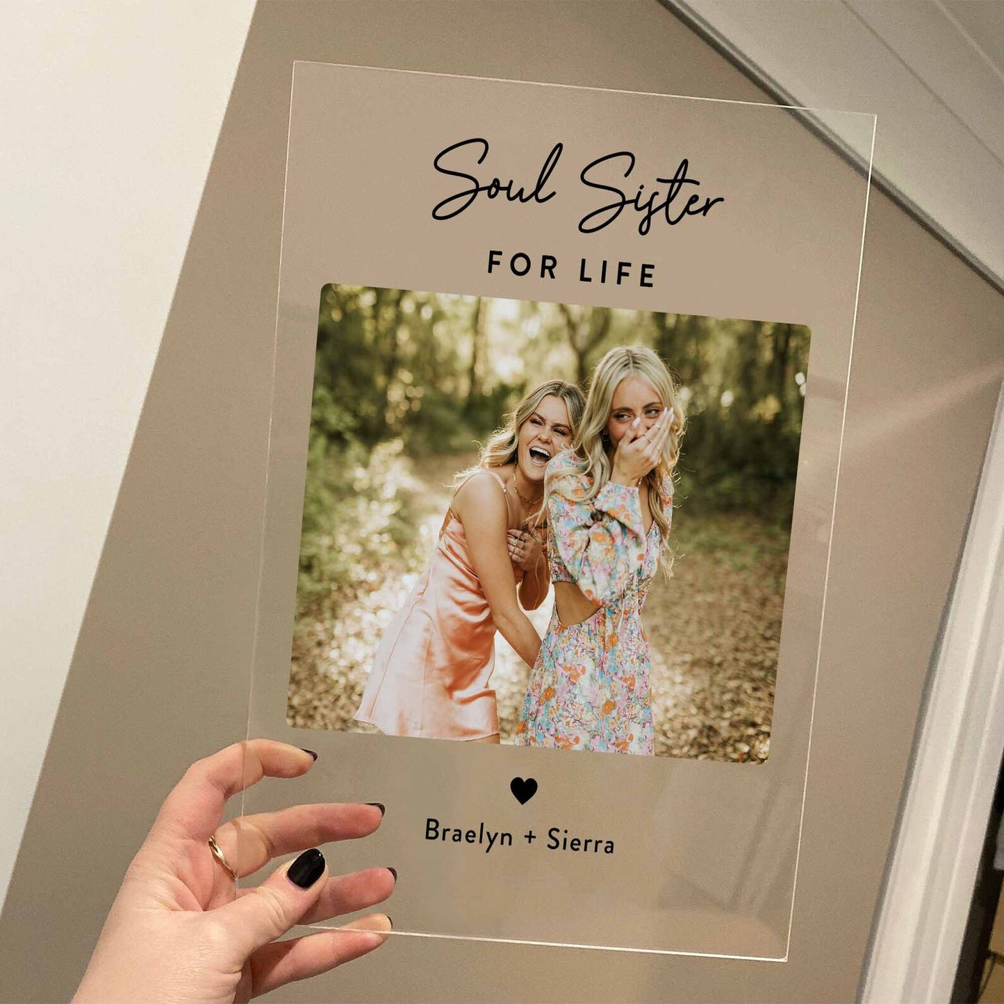 Custom Photo Frame • For Besties • Personalized Birthday Gift For Best Friends • Keepsake Gift • For Soul Sisters • Friendship Gift • Acrylic Plaque