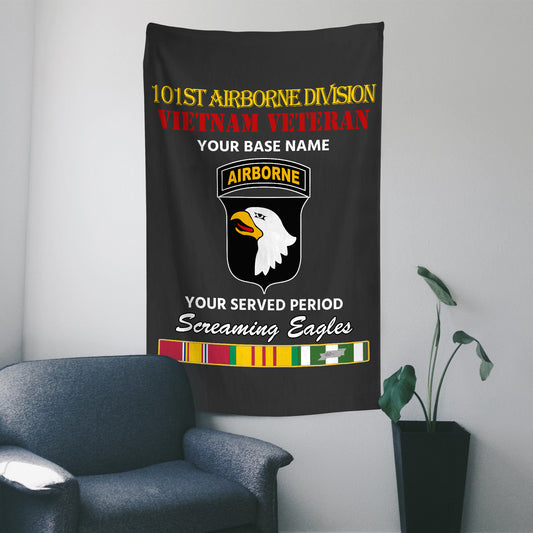 101ST AIRBORNE DIVISION WALL FLAG VERTICAL HORIZONTAL 36 x 60 INCHES WALL FLAG