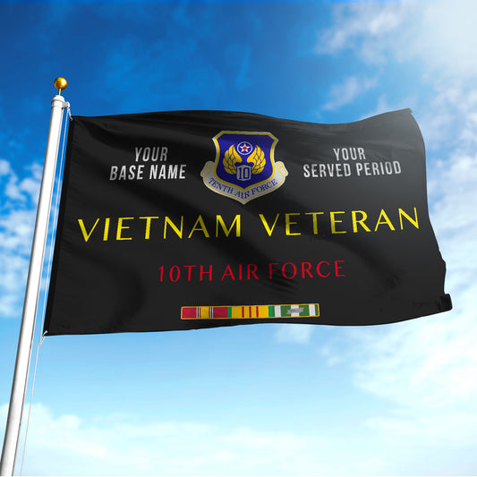 10TH AIR FORCE FLAG DOUBLE-SIDED PRINTED 30"x40" FLAG