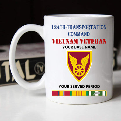 124TH TRANSPORTATION COMMAND BLACK WHITE 11oz 15oz COFFEE MUG