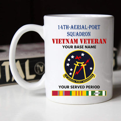 14TH AERIAL PORT SQUADRON BLACK WHITE 11oz 15oz COFFEE MUG
