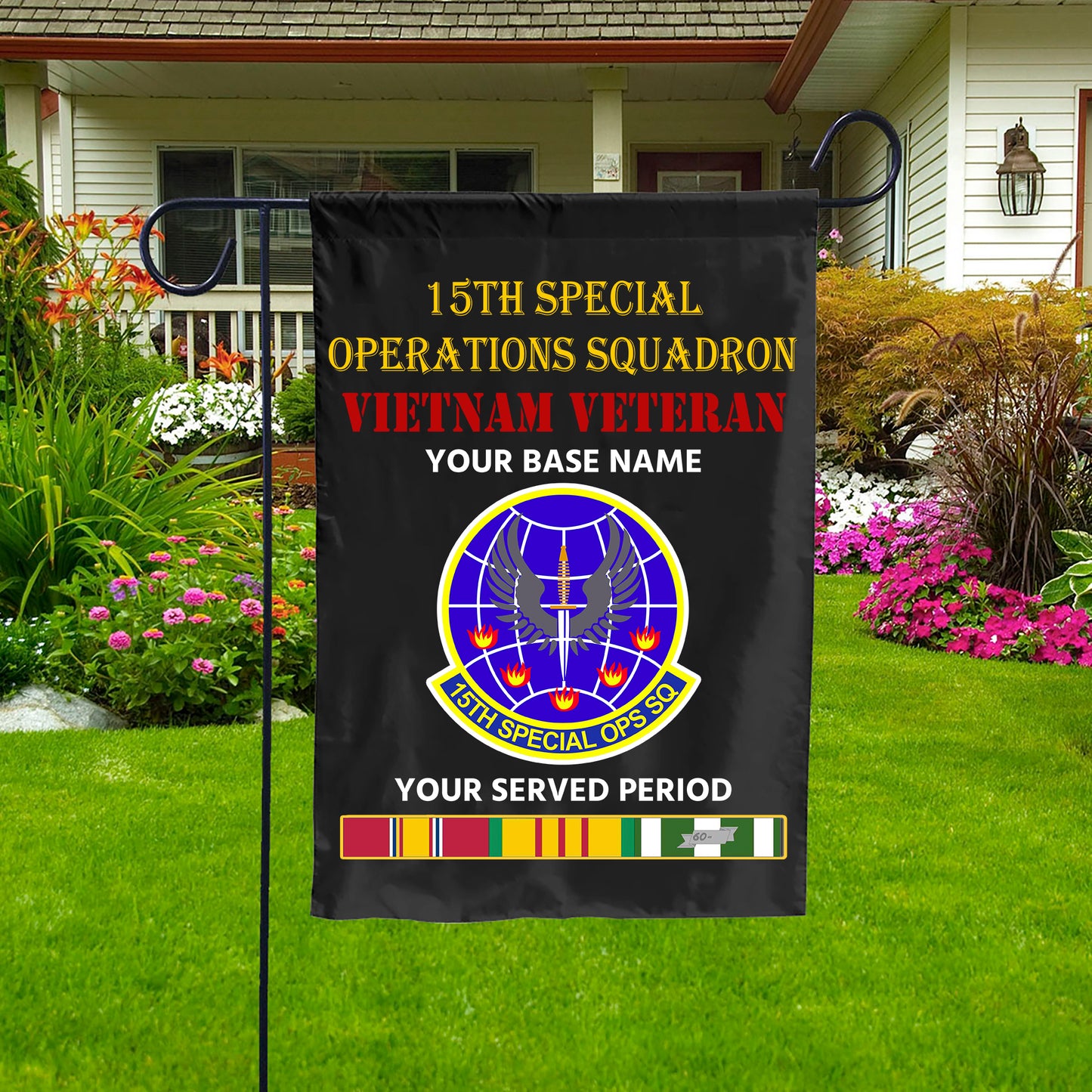 15TH SPECIAL OPERATIONS SQUADRON DOUBLE-SIDED PRINTED 12"x18" GARDEN FLAG
