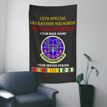 15TH SPECIAL OPERATIONS SQUADRON WALL FLAG VERTICAL HORIZONTAL 36 x 60 INCHES WALL FLAG