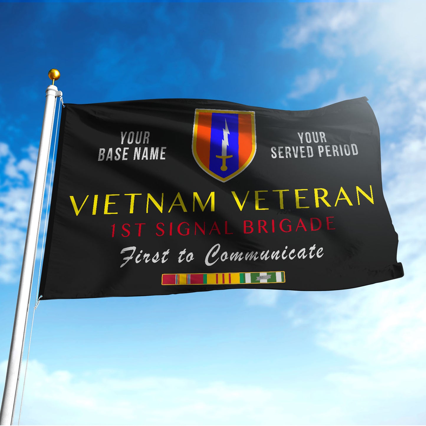1ST SIGNAL BRIGADE - Double Sided 30"x40" Flag