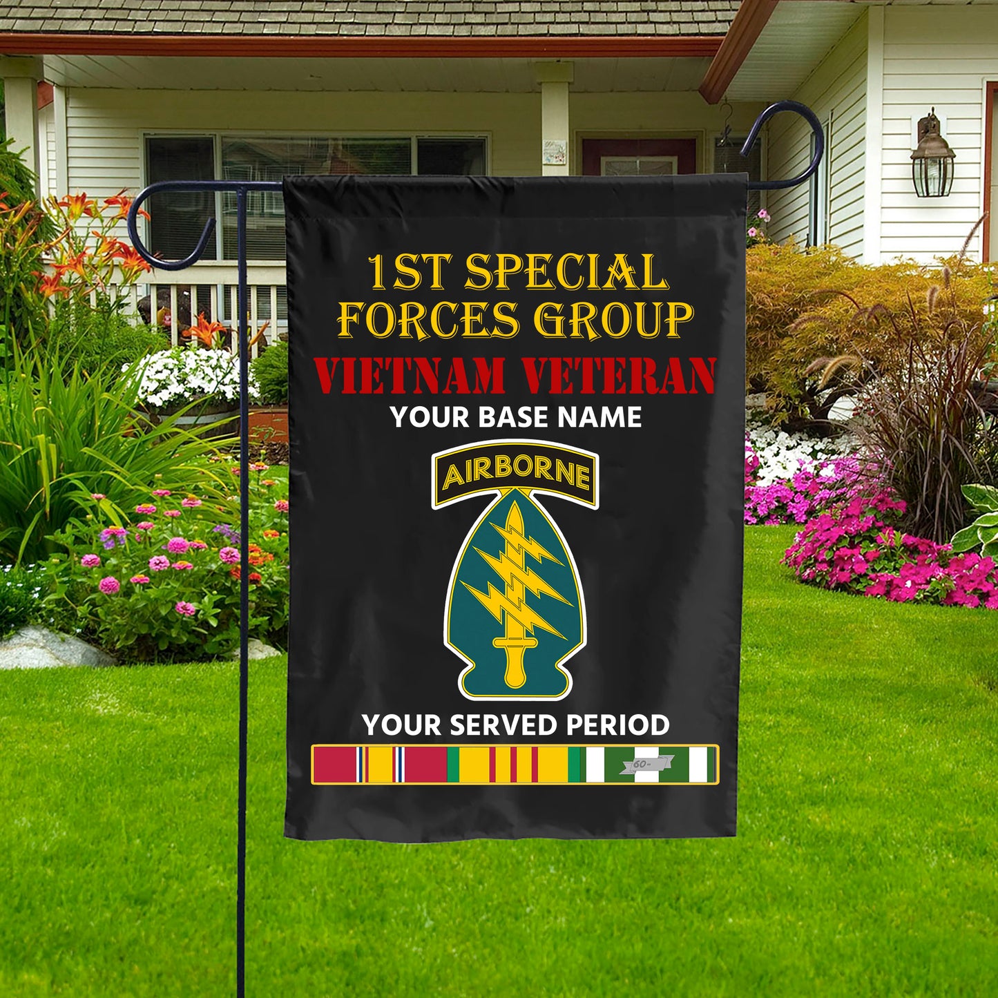 1ST SPECIAL FORCES GROUP DOUBLE-SIDED PRINTED 12"x18" GARDEN FLAG
