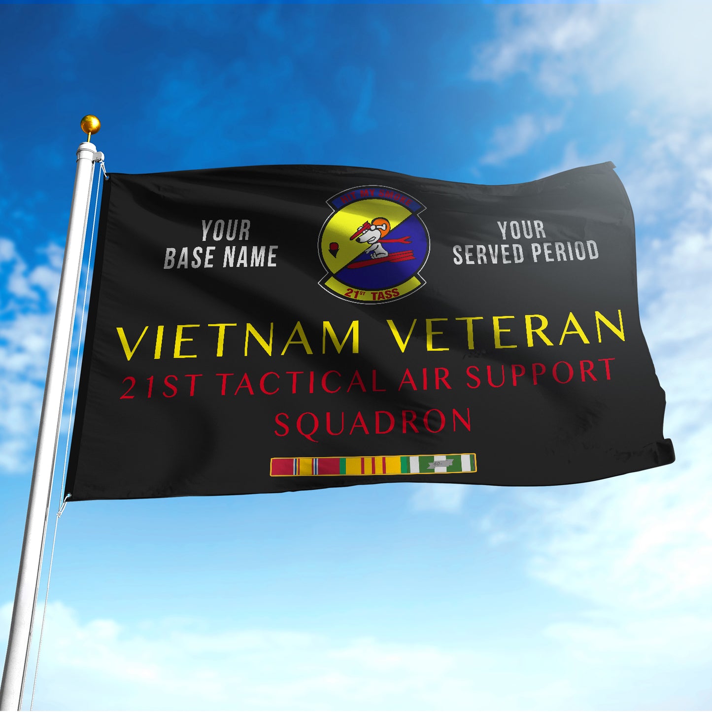 21ST TACTICAL AIR SUPPORT SQUADRON FLAG DOUBLE-SIDED PRINTED 30"x40" FLAG