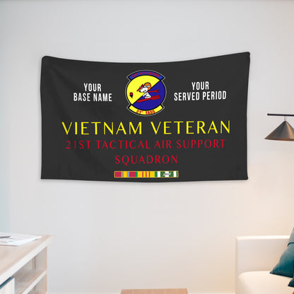 21ST TACTICAL AIR SUPPORT SQUADRON WALL FLAG VERTICAL HORIZONTAL 36 x 60 INCHES WALL FLAG