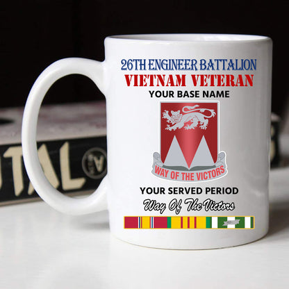 26TH ENGINEER BATTALION BLACK WHITE 11oz 15oz COFFEE MUG