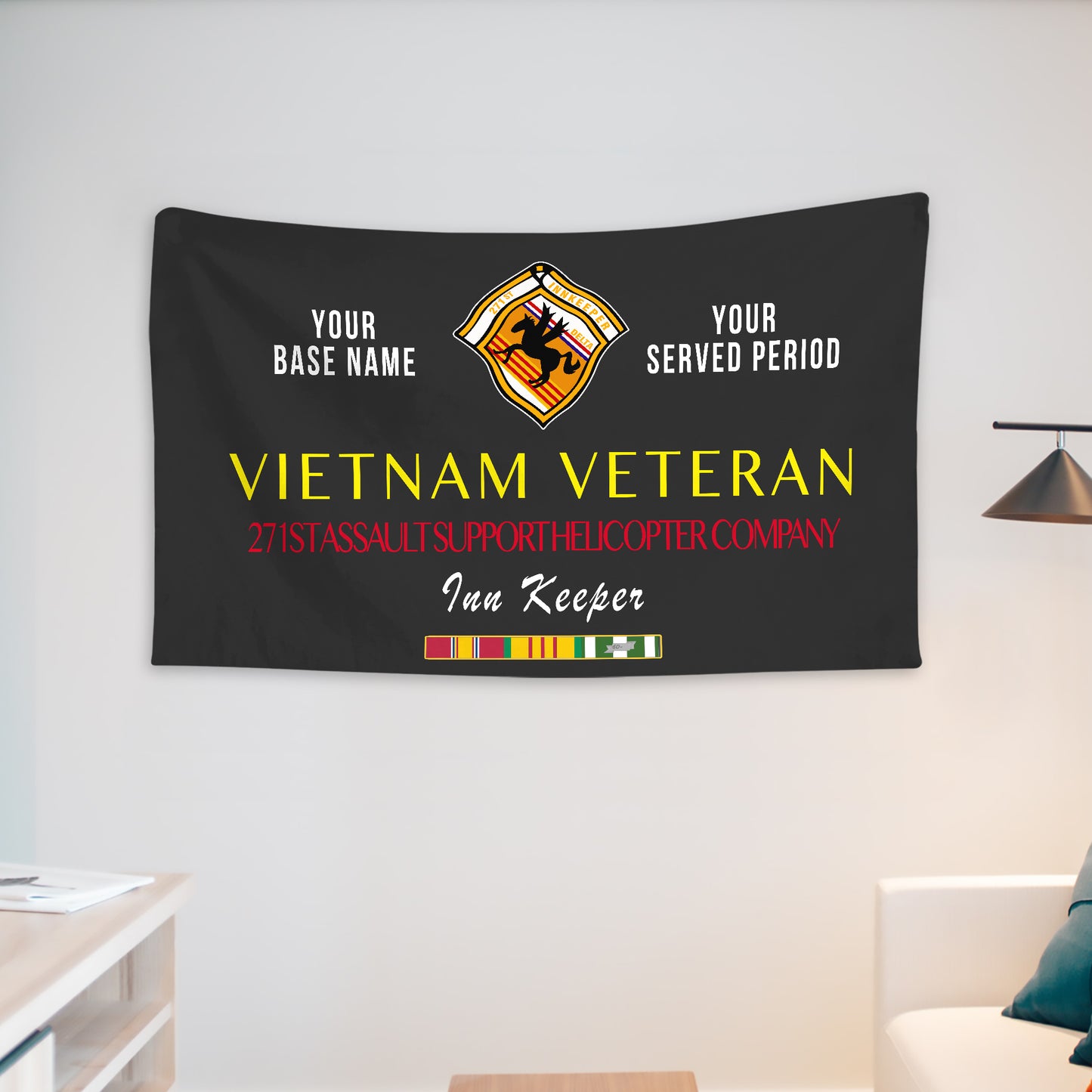 271ST ASSAULT SUPPORT HELICOPTER WALL FLAG VERTICAL HORIZONTAL 36 x 60 INCHES WALL FLAG