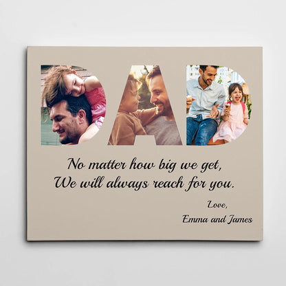 DAD Custom Photo Canvas, Poster