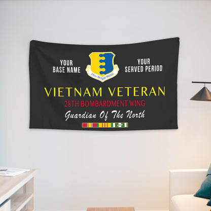 28TH BOMBARDMENT WING WALL FLAG VERTICAL HORIZONTAL 36 x 60 INCHES WALL FLAG