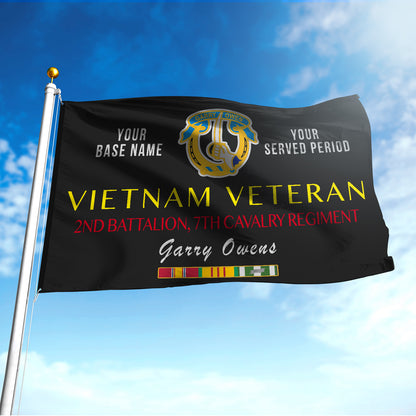 2ND BATTALION 7TH CAVALRY REGIMENT FLAG DOUBLE-SIDED PRINTED 30"x40" FLAG
