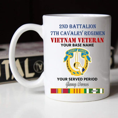 2ND BATTALION 7TH CAVALRY REGIMENT BLACK WHITE 11oz 15oz COFFEE MUG