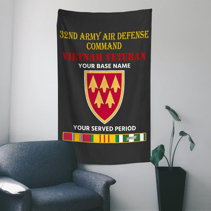 32ND ARMY AIR DEFENSE COMMAND WALL FLAG VERTICAL HORIZONTAL 36 x 60 INCHES WALL FLAG
